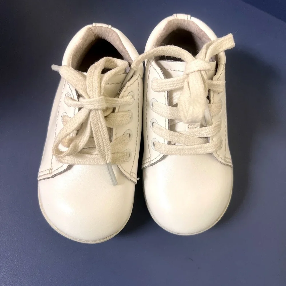 Stride Rite White Elliot Baby Toddler Walking Shoes Boys‎ 4.5W EUC
